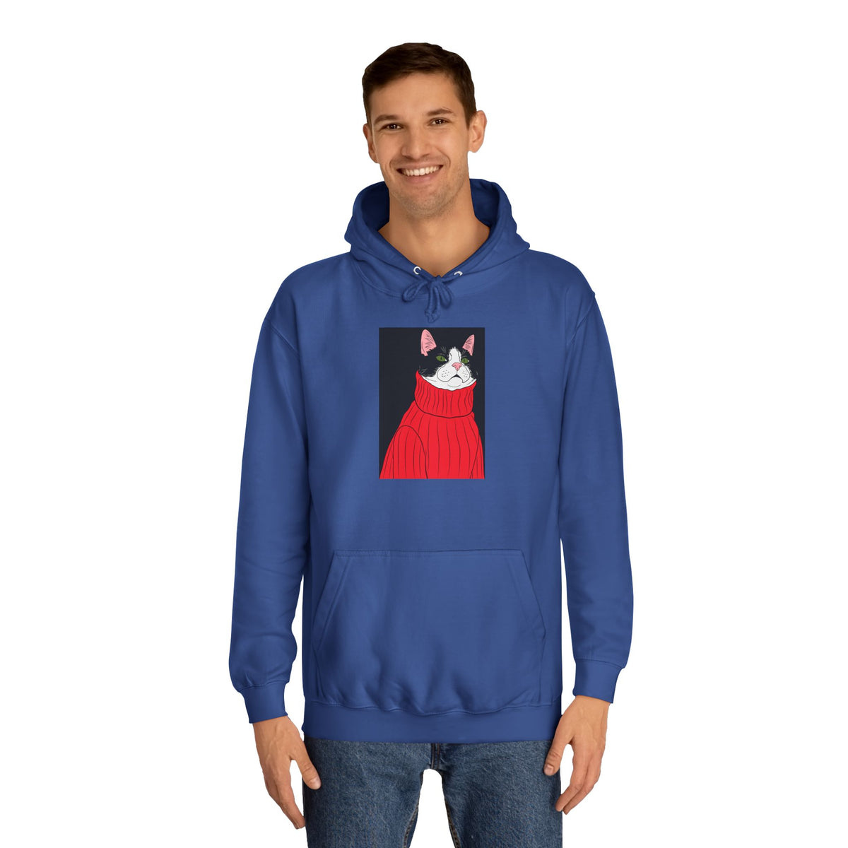 Lazy cat Unisex College Hoodie