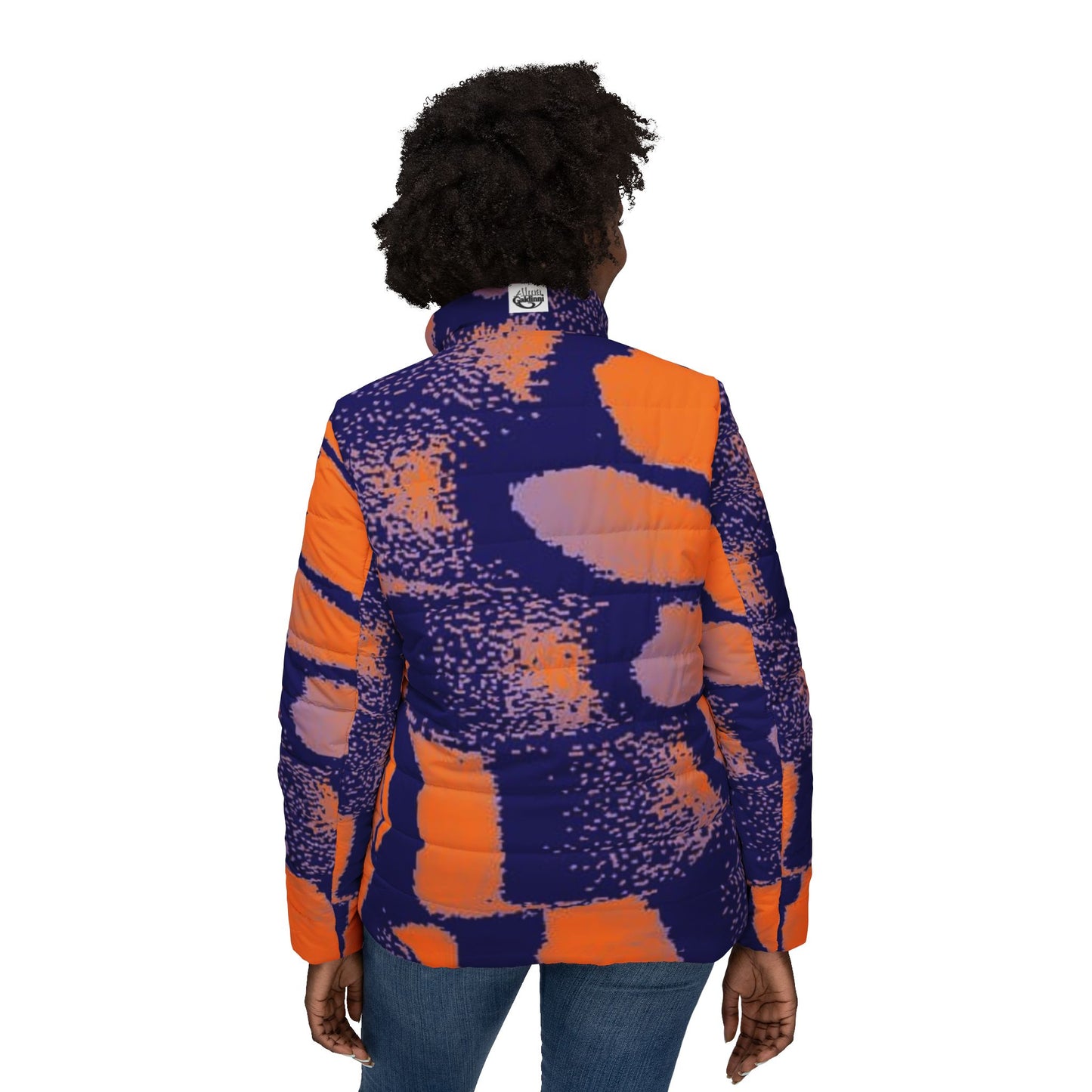 Blue Butterfly Women’s Puffer Jacket (AOP)