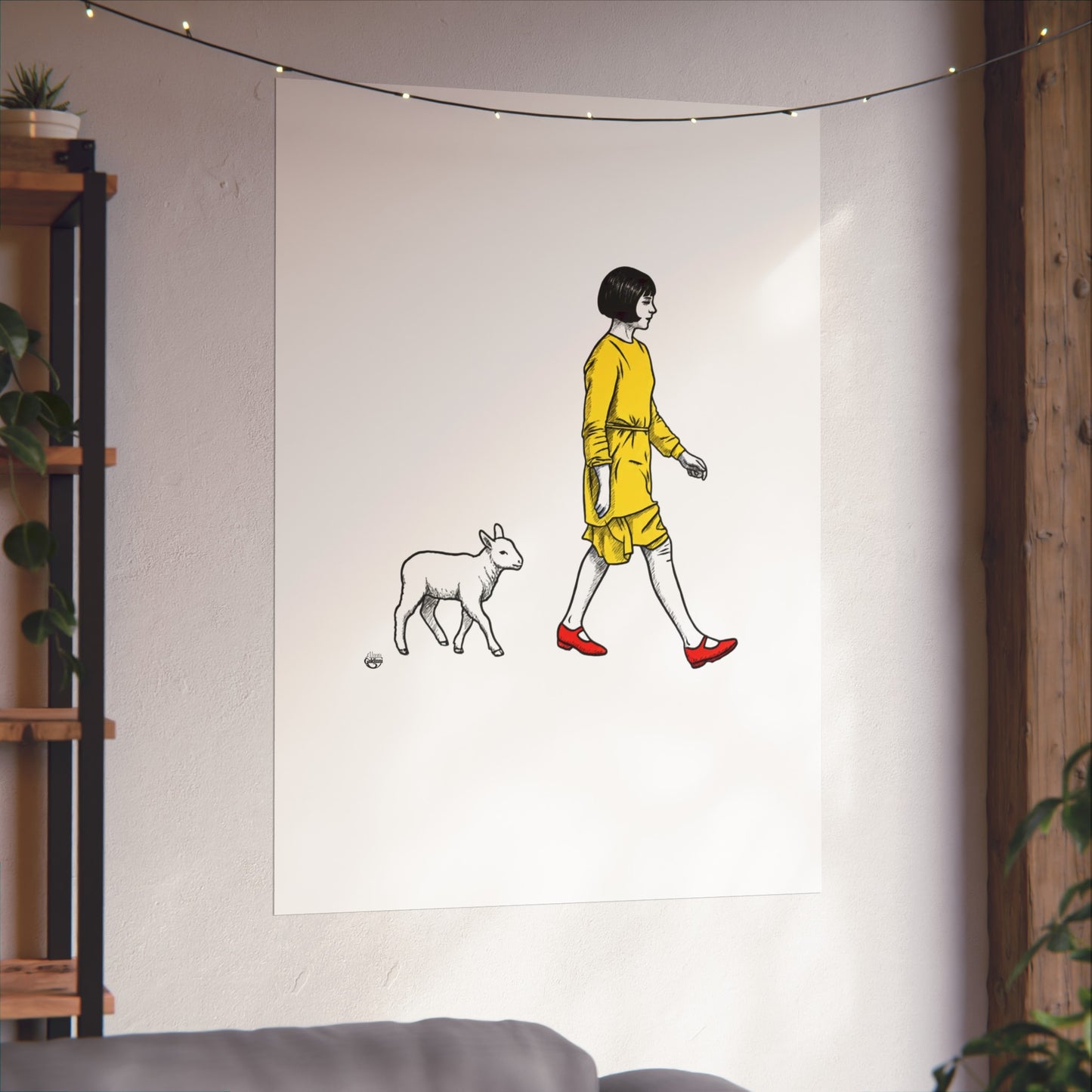 Violet and the lamb Fine Art Posters