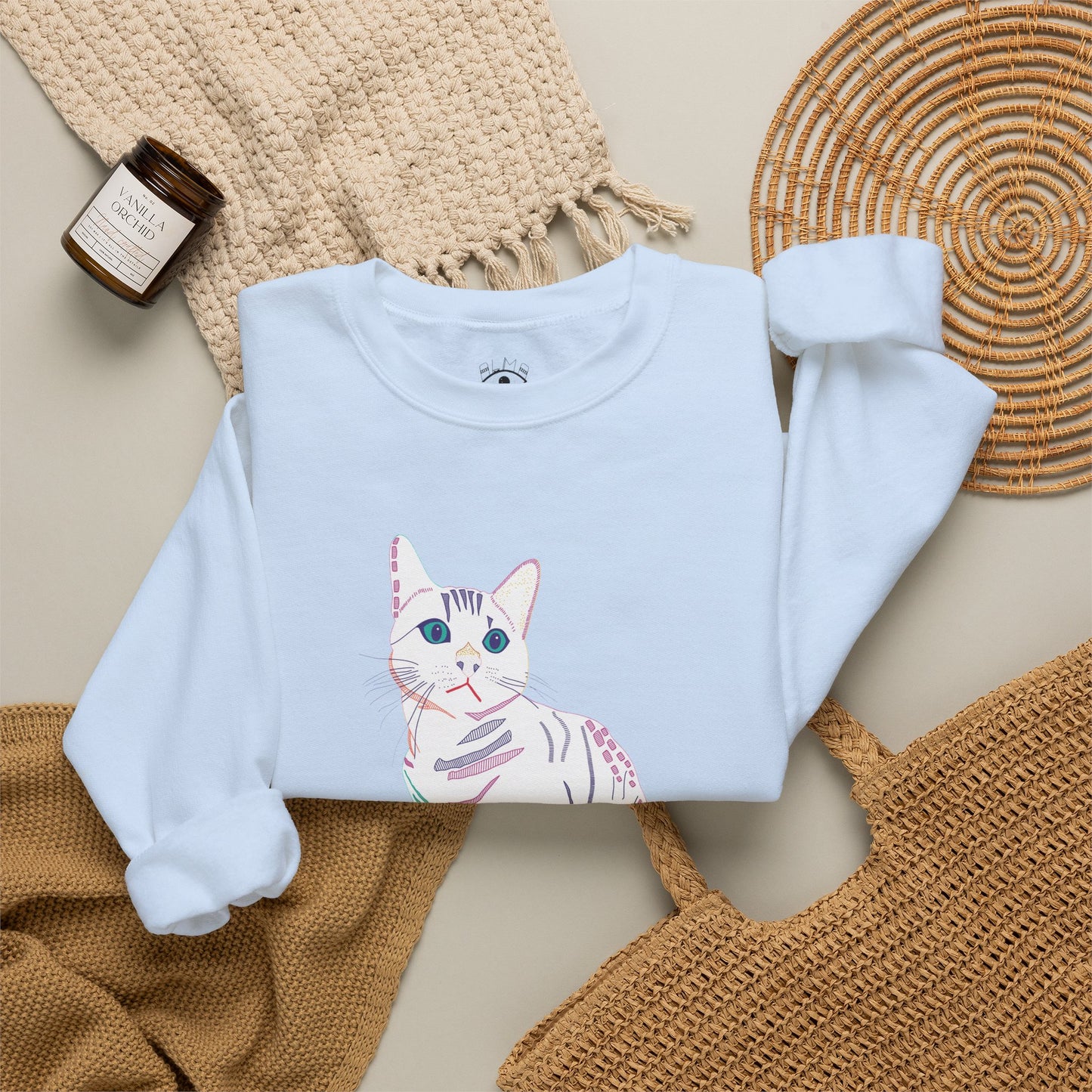 White Cat Unisex Heavy Blend™ Crewneck Sweatshirt