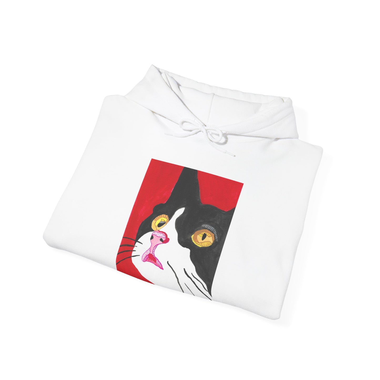Cat Lover's Unisex Heavy Blend Hoodie - Artistic Cat Design