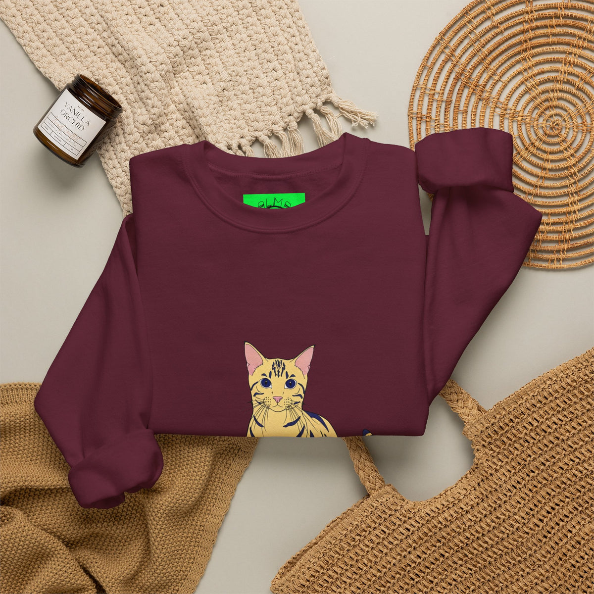 Bengal Cat cartoon Unisex Heavy Blend™ Crewneck Sweatshirt