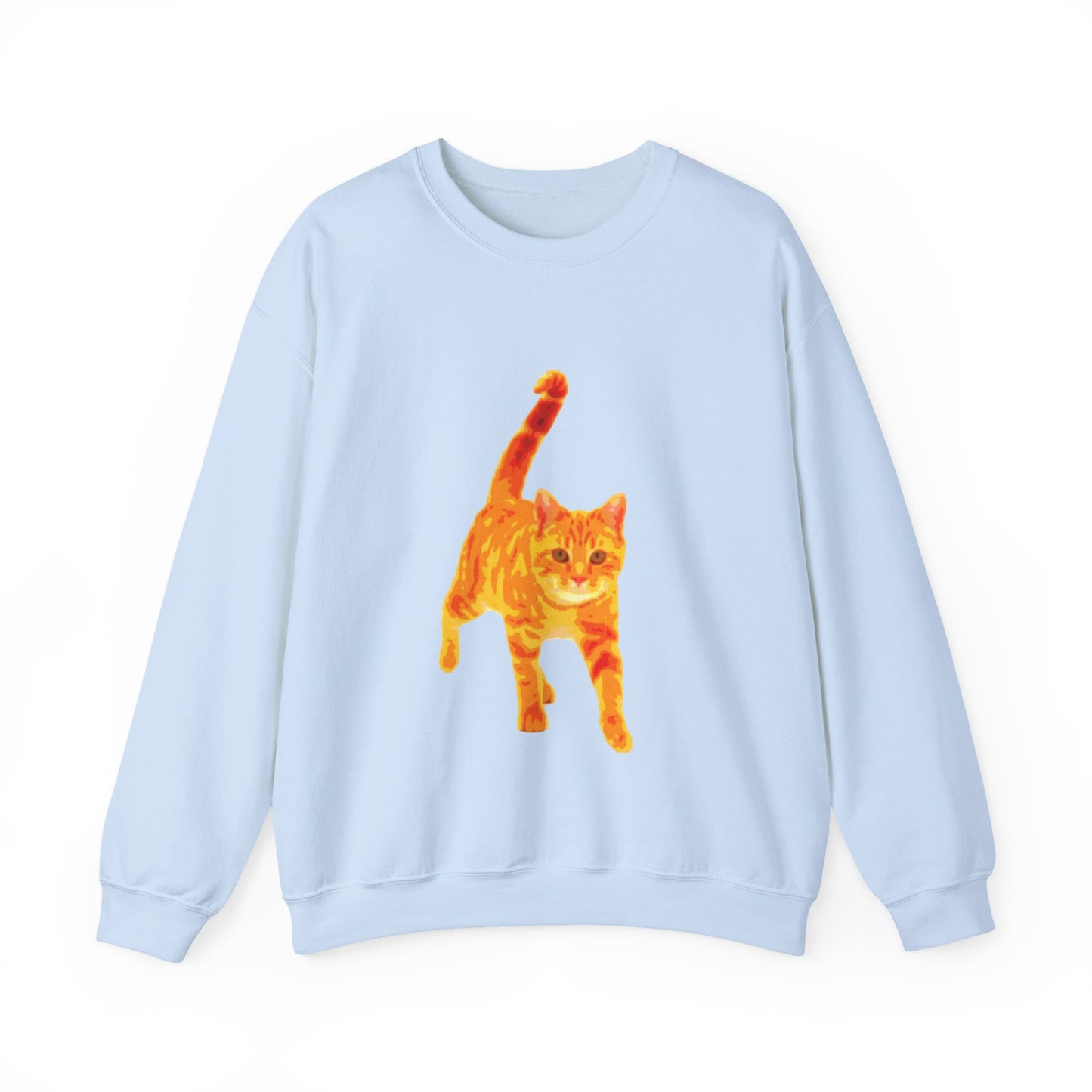 Cat Lover's Cozy Crewneck Sweatshirt - Perfect Gift for Pet Owners, Animal Lovers, Casual Wear, Birthdays, Cat-Themed Apparel