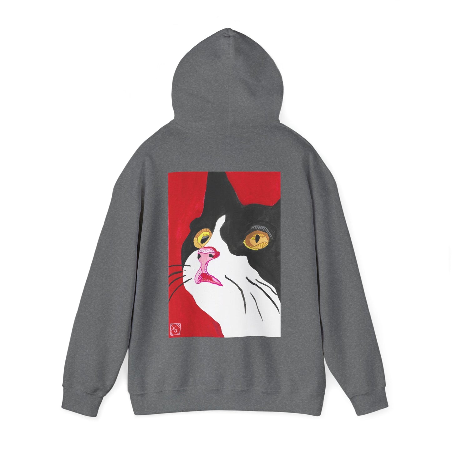 Cat Lover's Unisex Heavy Blend Hoodie - Artistic Cat Design