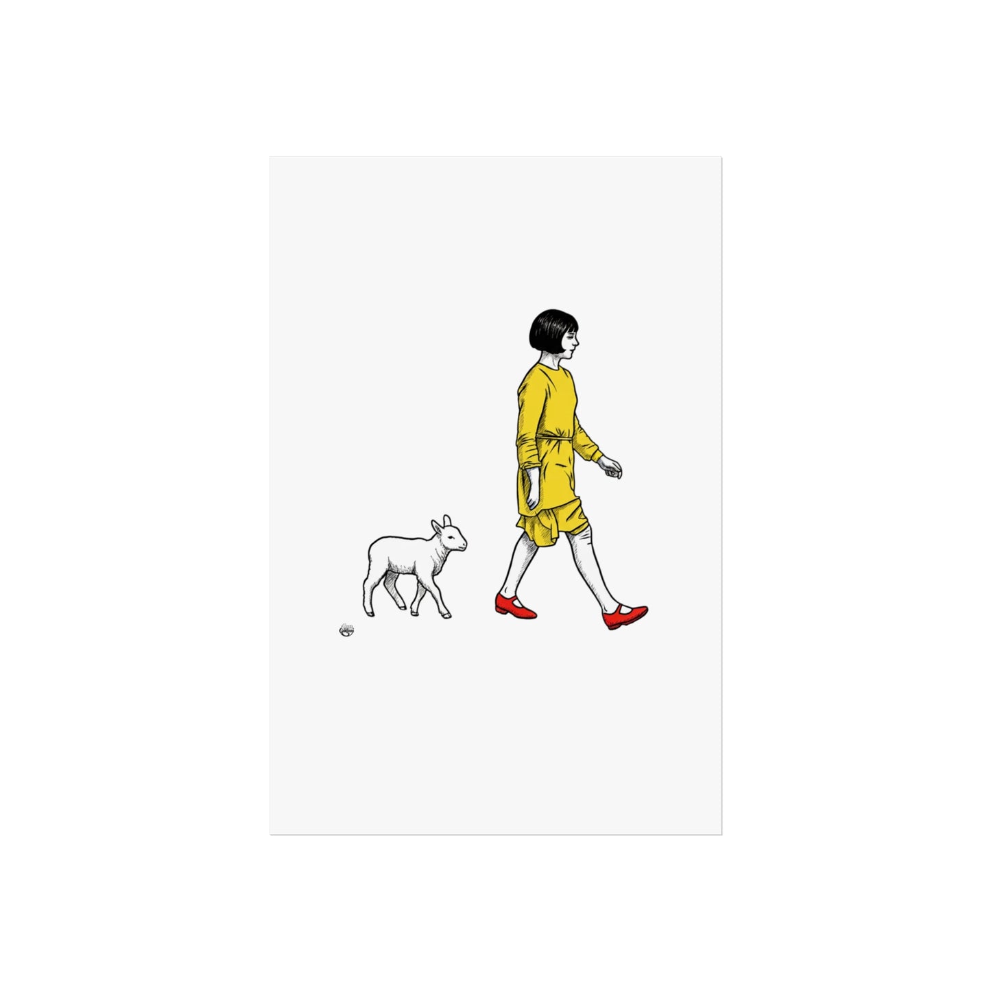 Violet and the lamb Fine Art Posters