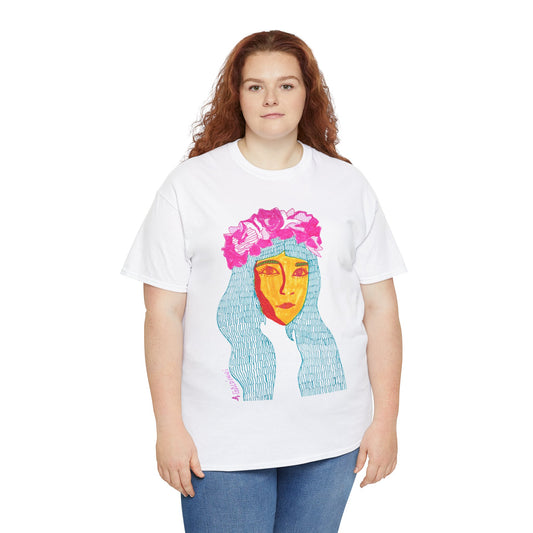 Violetta Abstract Portrait Unisex Heavy Cotton Tee