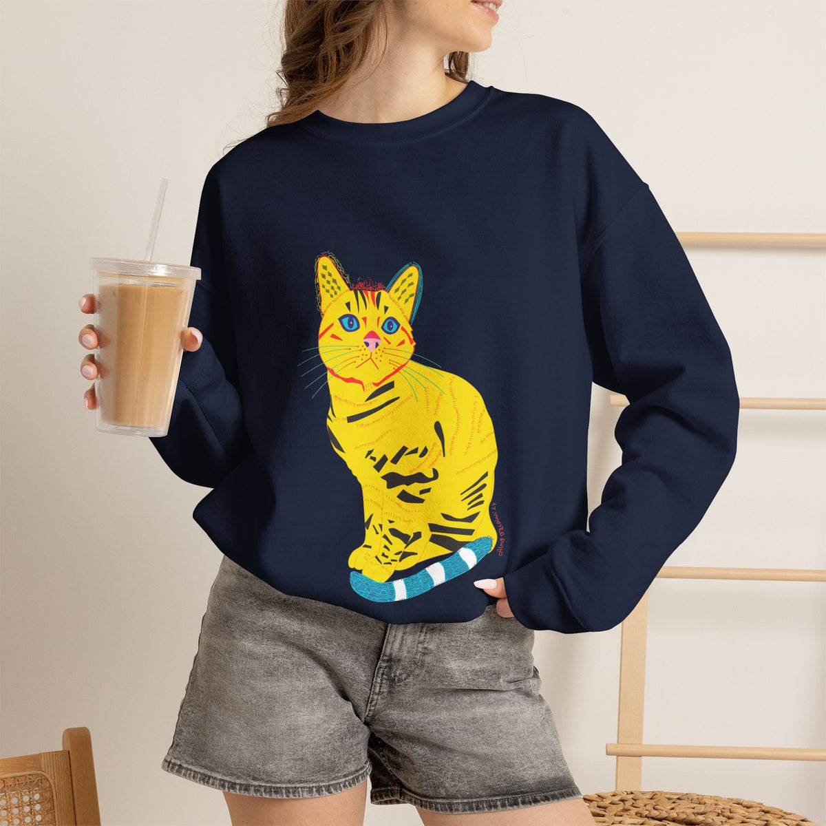 Yellow Cat Unisex Heavy Blend™ Crewneck Sweatshirt