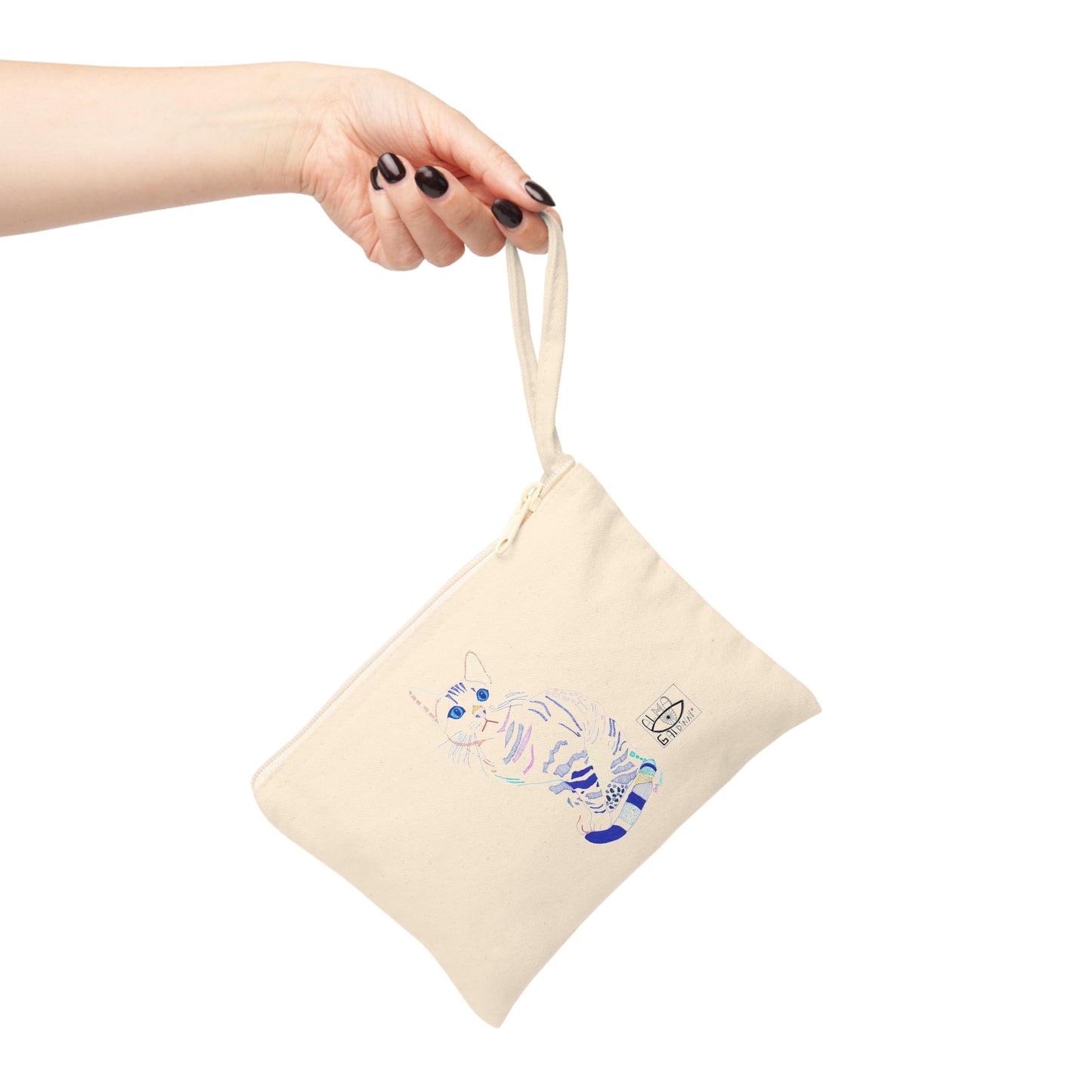 Blue Cat Accessory Zipper Pouch