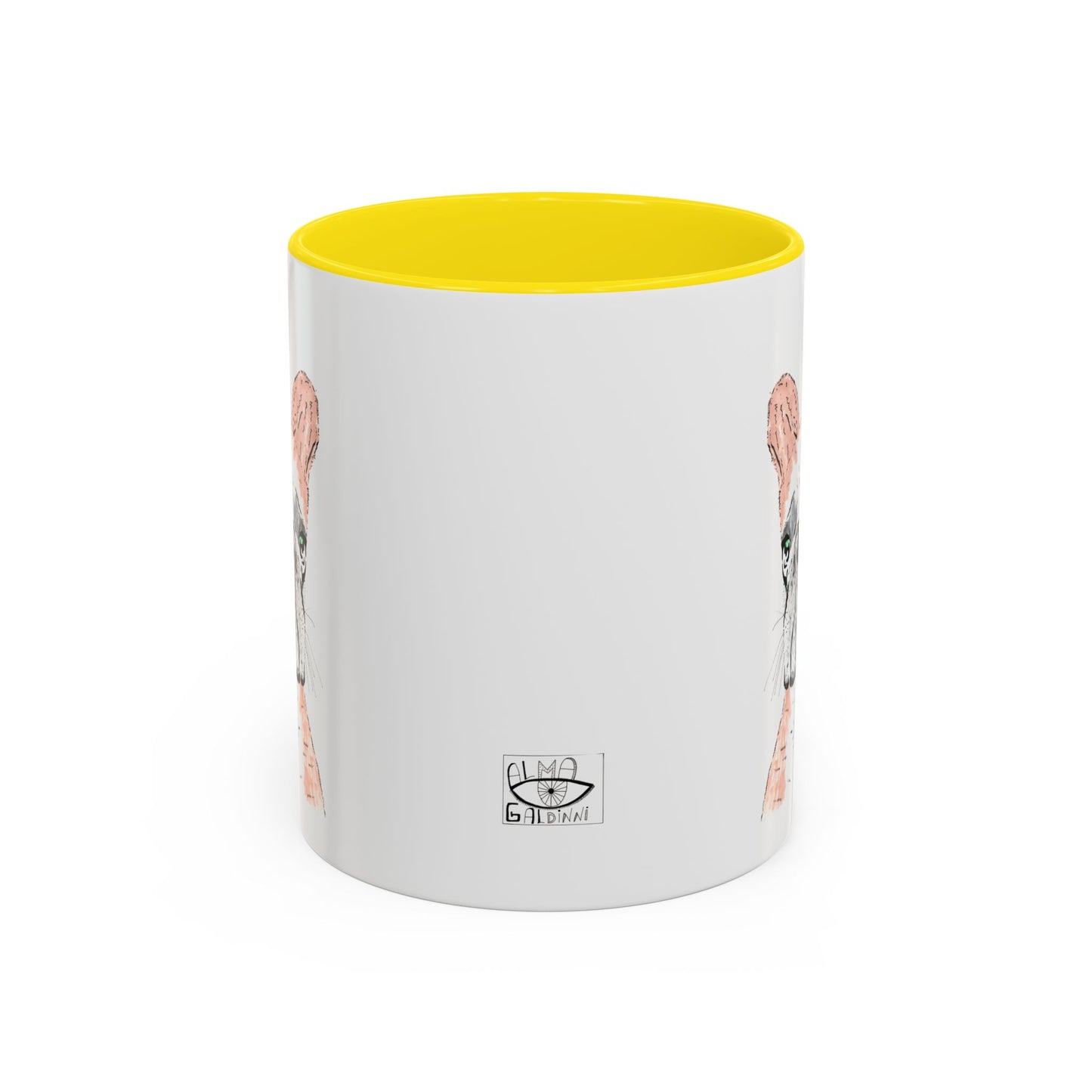 French Bulldog Accent Coffee Mug — Artistic Watercolor Dog Portrait (11/15oz)