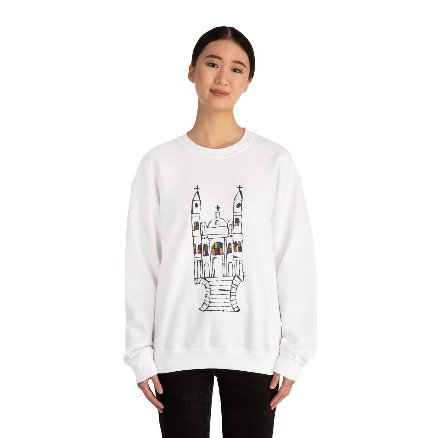Ilheus Cathedral in Brazil Unisex Heavy Blend™ Crewneck Sweatshirt