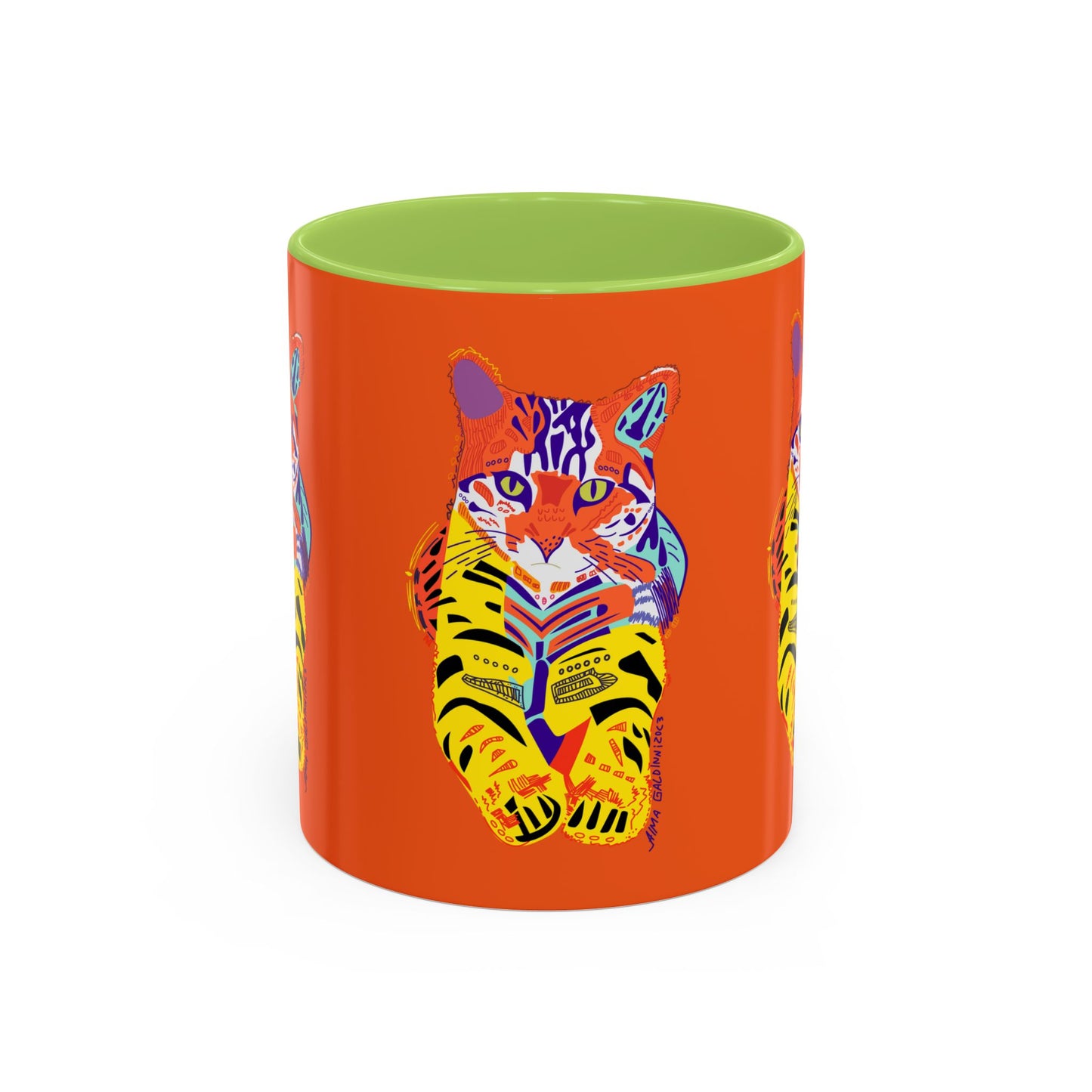 Mug - Tiger Design Accent Coffee Mug (11, 15oz)