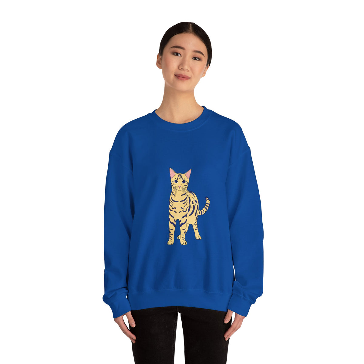 Bengal Cat cartoon Unisex Heavy Blend™ Crewneck Sweatshirt