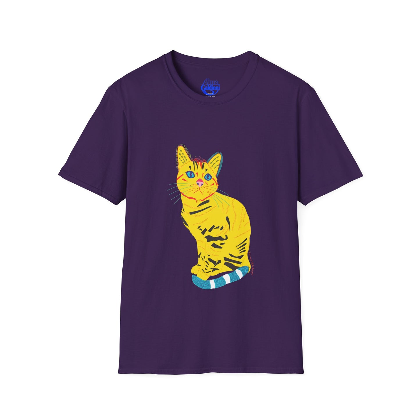 Yellow Cat Unisex Softstyle T-Shirt