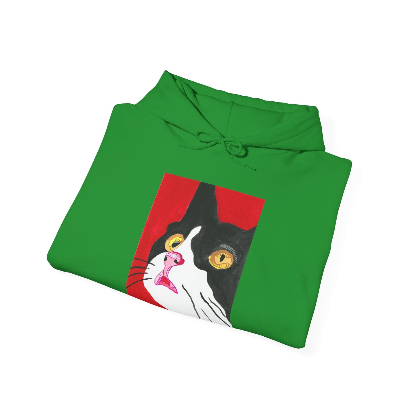Cat Lover's Unisex Heavy Blend Hoodie - Artistic Cat Design