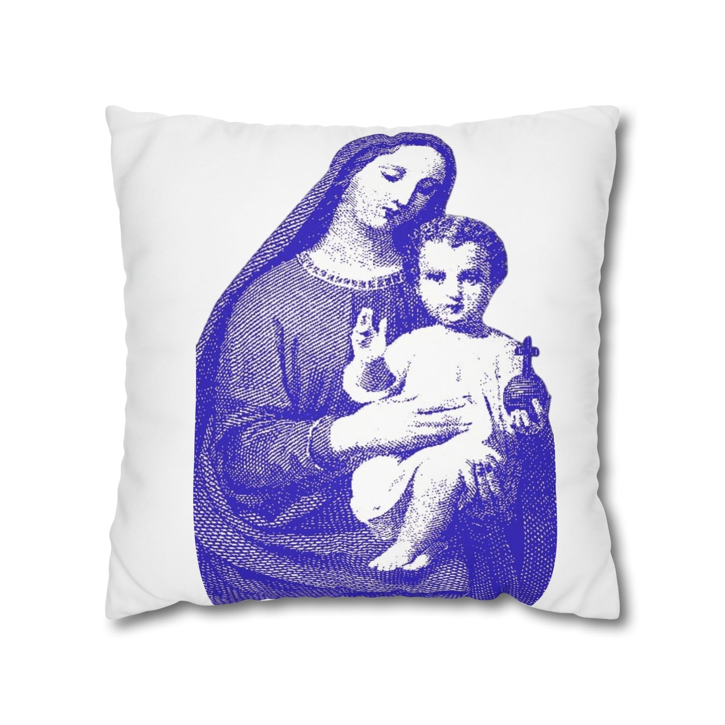 Saint Mary Square Poly Canvas Pillowcase