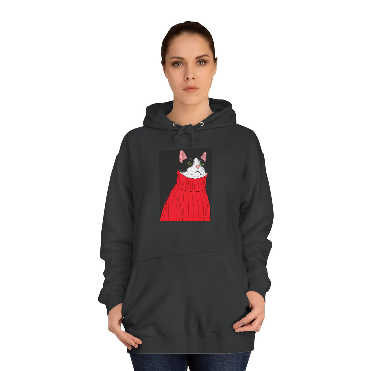 Lazy cat Unisex College Hoodie