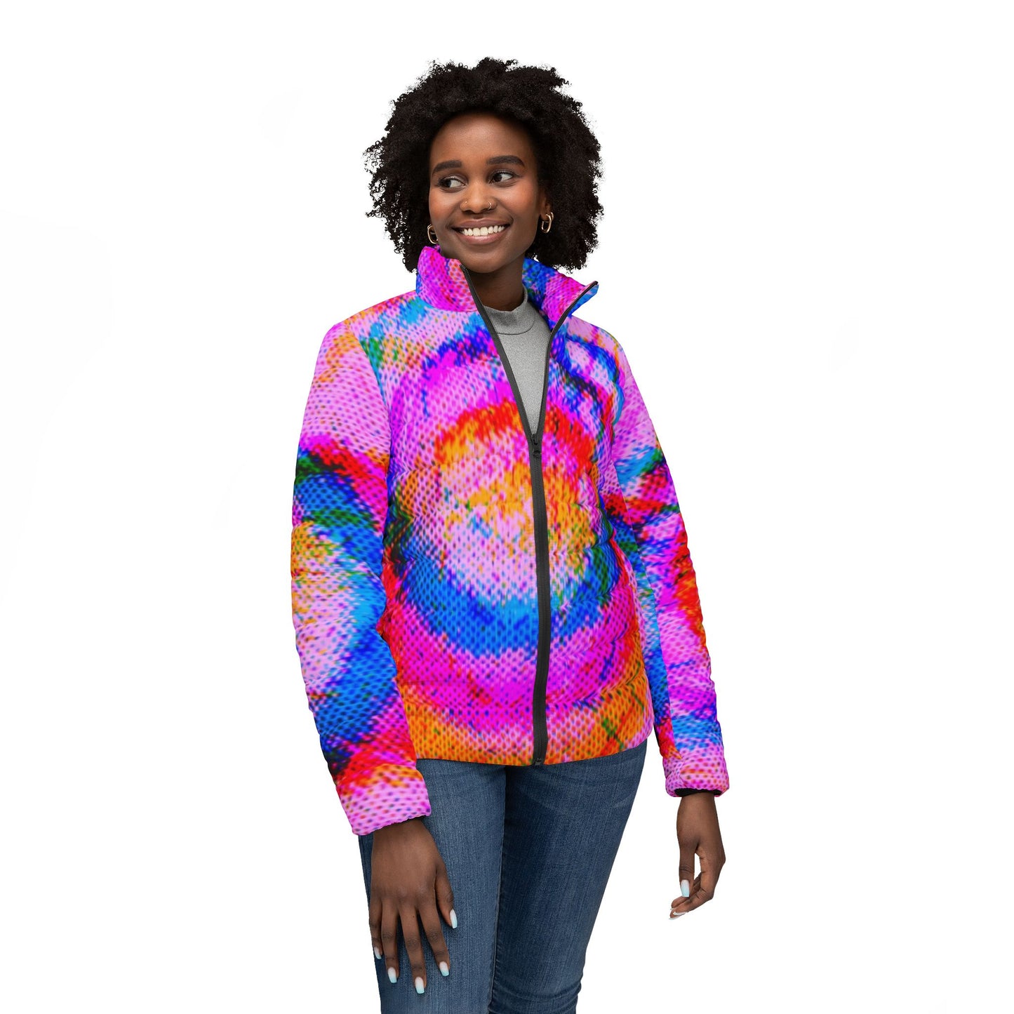 Cybernetic Butterfly Women’s Puffer Jacket (AOP)