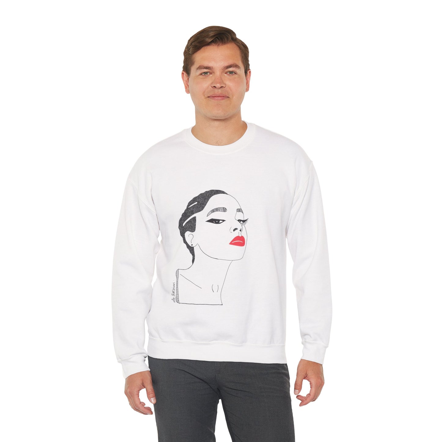 Chic Artistry Crewneck Sweatshirt - Fashionable Oversized Top, Gift for Her, Casual Streetwear, Cozy Lounge Wear, Unique Graphic Sweatshirt