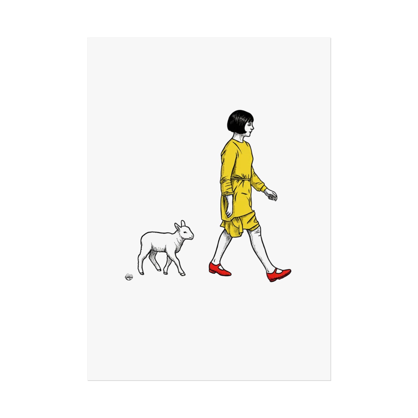 Violet and the lamb Fine Art Posters