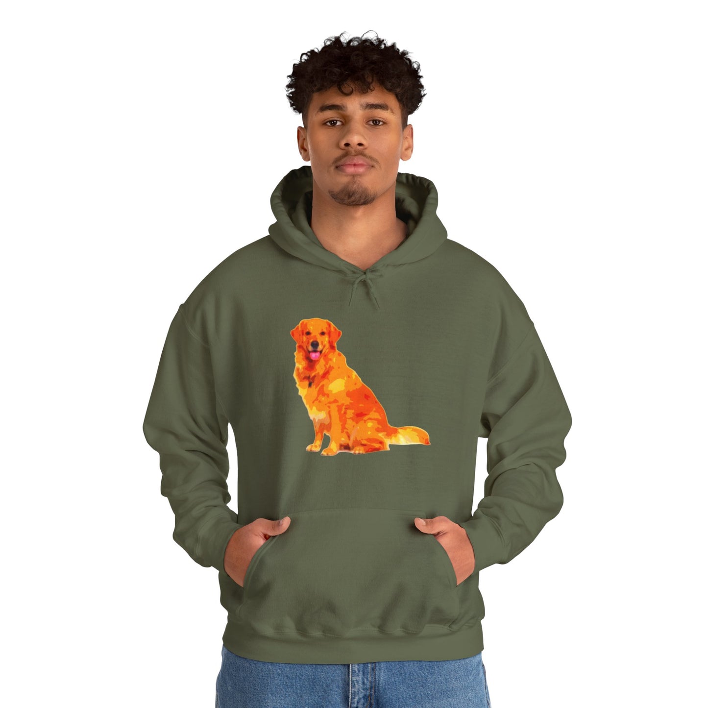 Vibrant Golden Retriever Hoodie, Pet Lover Gift, Cozy Sweatshirt, Animal Art Apparel, Dog Mom Outfit, Christmas Wear, Cute Canine Fashion