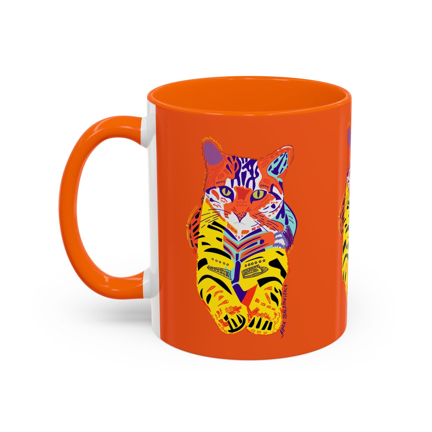 Mug - Tiger Design Accent Coffee Mug (11, 15oz)