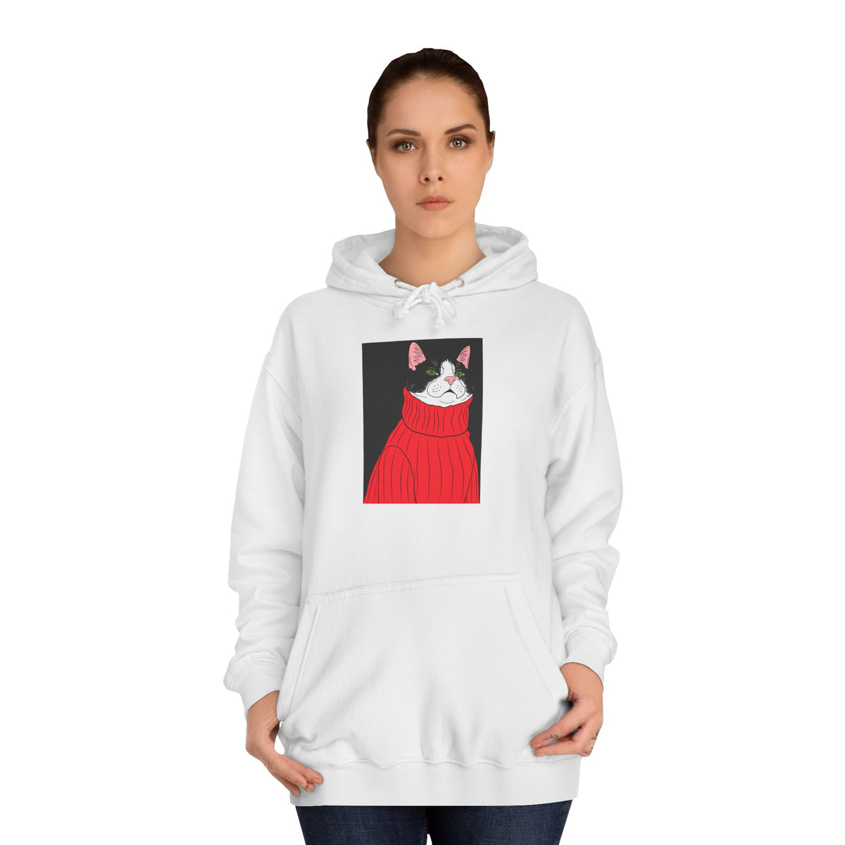 Lazy cat Unisex College Hoodie