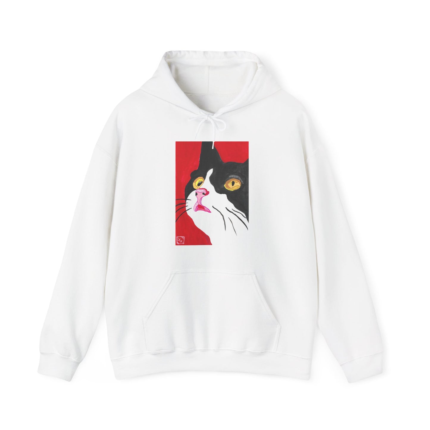 Cat Lover's Unisex Heavy Blend Hoodie - Artistic Cat Design