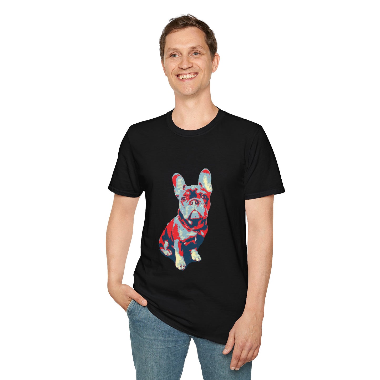 French Buldog Unisex Softstyle T-Shirt