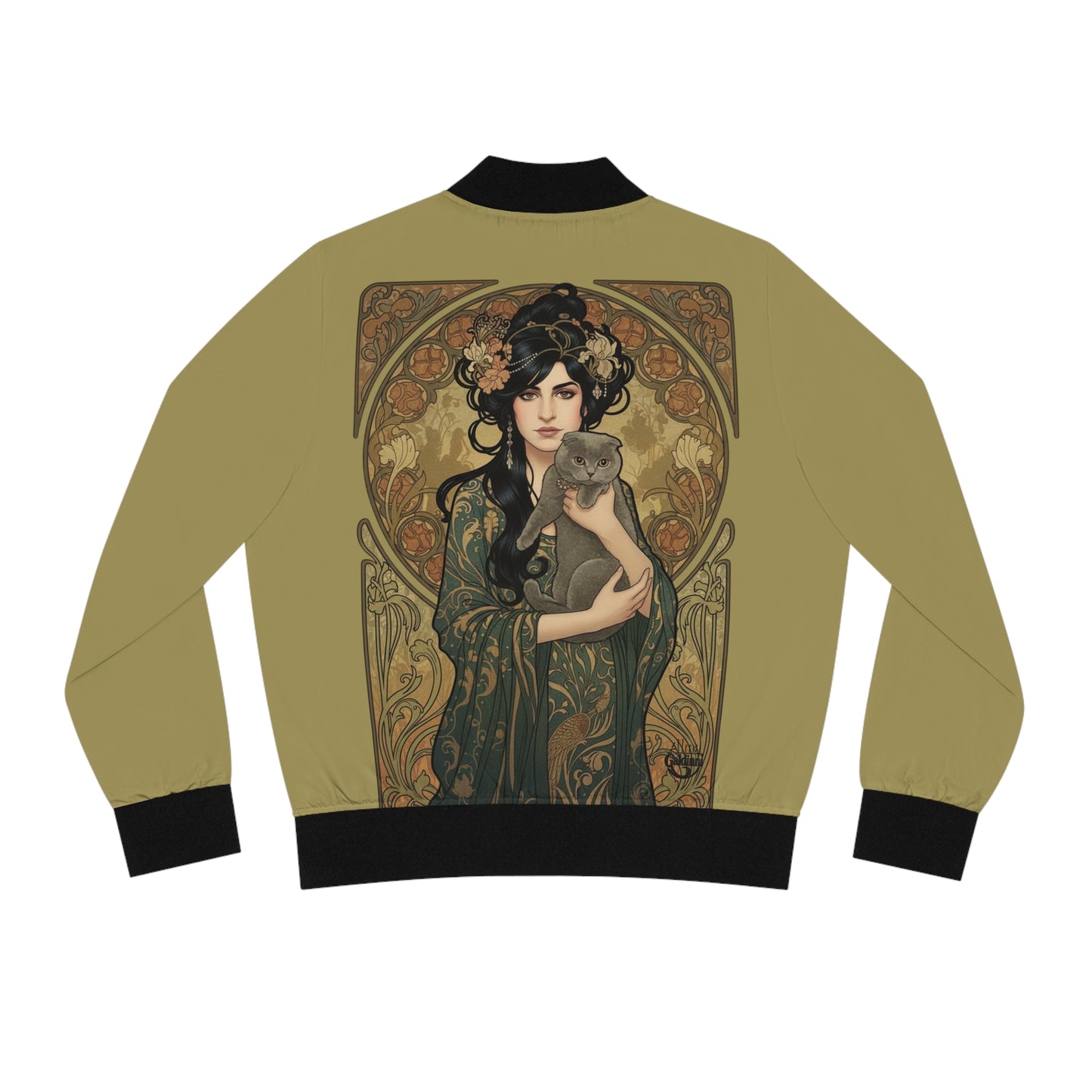 Art Nouveaux Women's Bomber Jacket (AOP)