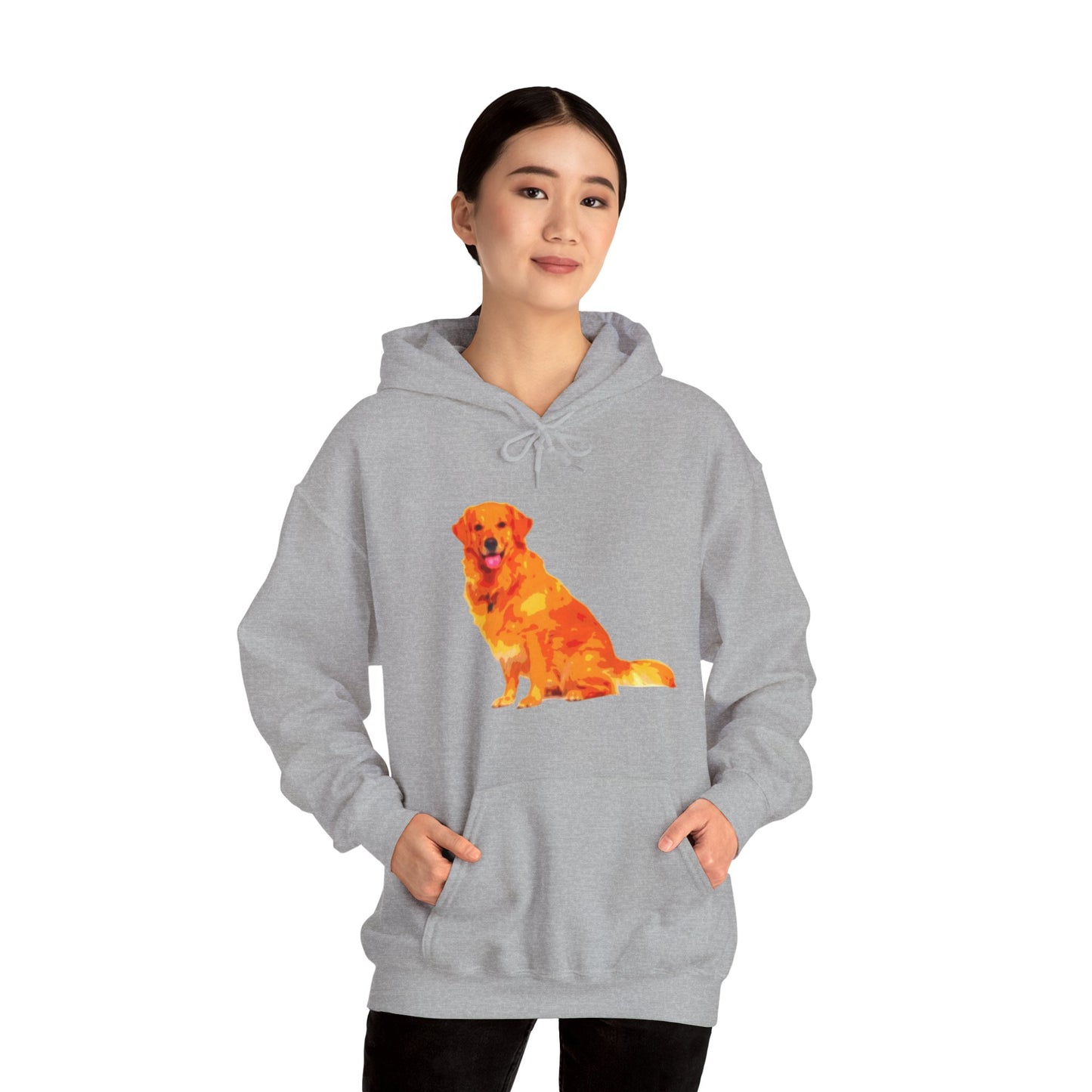 Vibrant Golden Retriever Hoodie, Pet Lover Gift, Cozy Sweatshirt, Animal Art Apparel, Dog Mom Outfit, Christmas Wear, Cute Canine Fashion