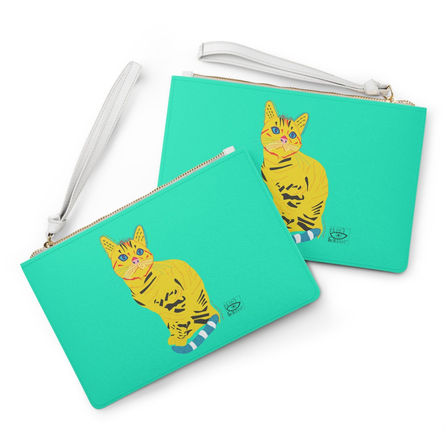 Yellow Cat Clutch Bag - Fun and Stylish Animal-Inspired Accessory