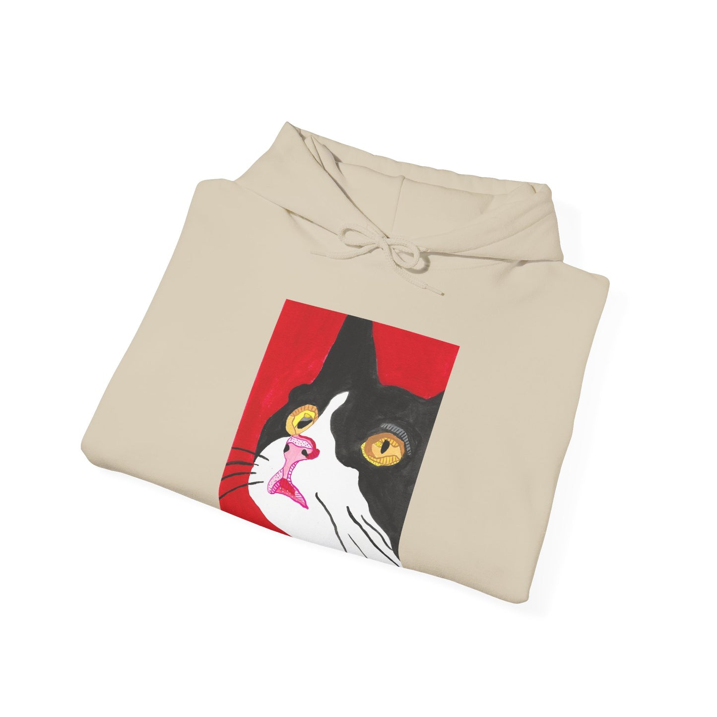 Cat Lover's Unisex Heavy Blend Hoodie - Artistic Cat Design