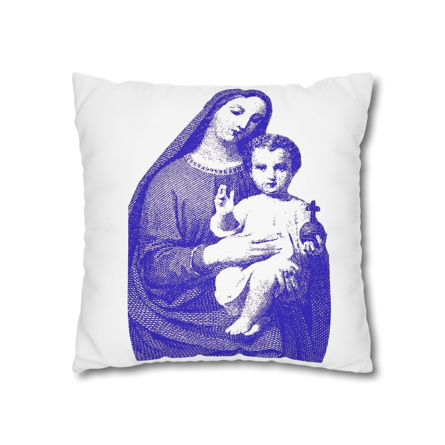 Saint Mary Square Poly Canvas Pillowcase