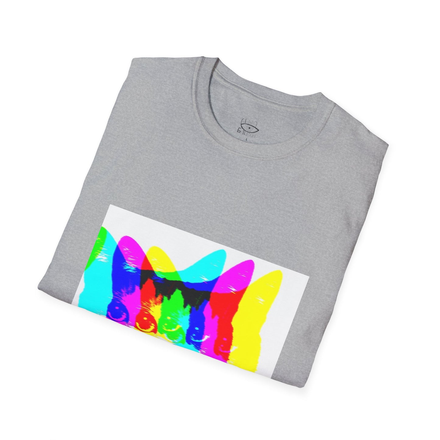 Neon Cat Unisex Softstyle T-Shirt