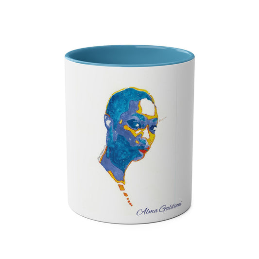 Abstract Blue lady Mug