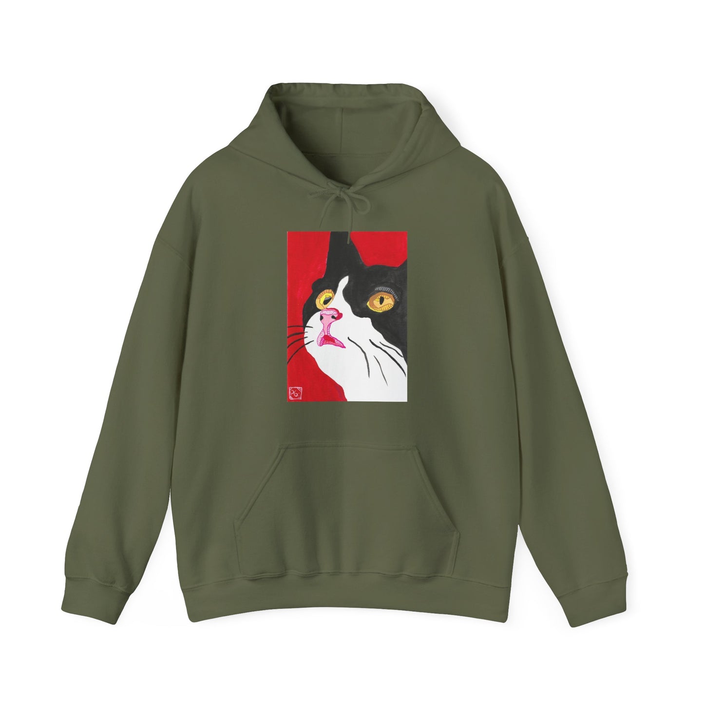 Cat Lover's Unisex Heavy Blend Hoodie - Artistic Cat Design