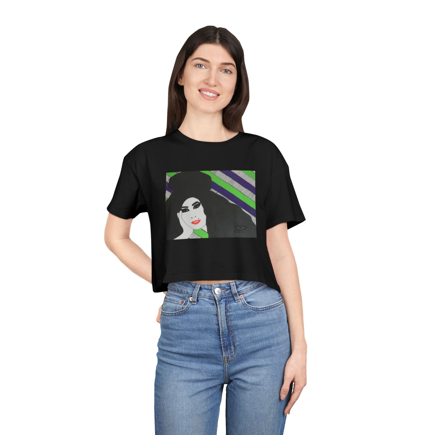 Amy Crop Tee: Stylish Streetwear Top, Vintage Vibe, Perfect for Summers & Festivals, Gift for Music Lovers, 90s Inspired Tee