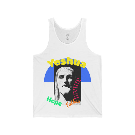 Yeshua Unisex Jersey Tank - Embrace Hope, Faith, Divine Style, Great for Summer, Gift for Believers, Inspirational Apparel