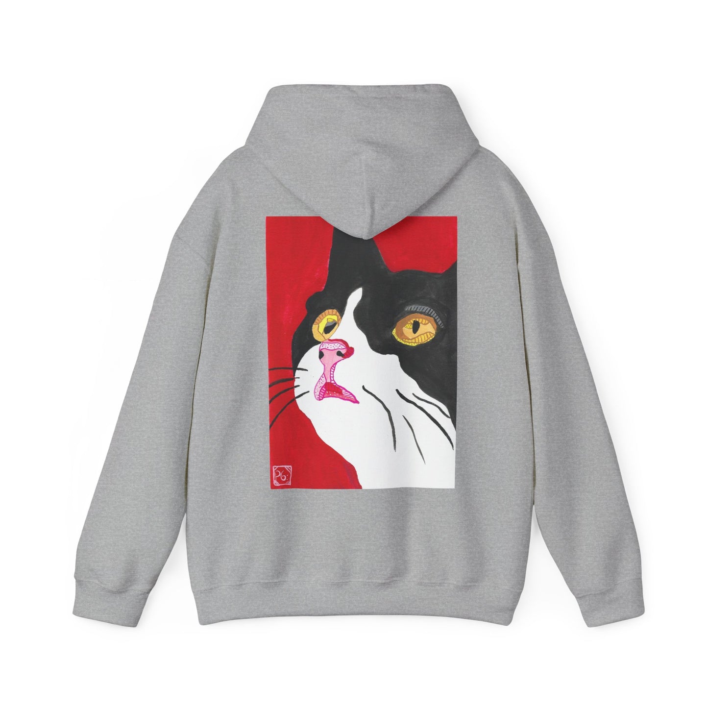 Cat Lover's Unisex Heavy Blend Hoodie - Artistic Cat Design