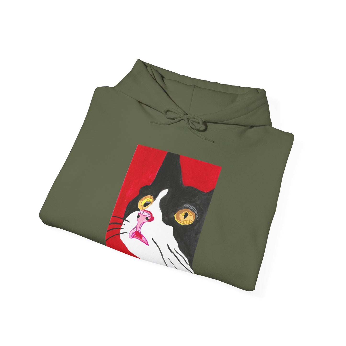 Cat Lover's Unisex Heavy Blend Hoodie - Artistic Cat Design
