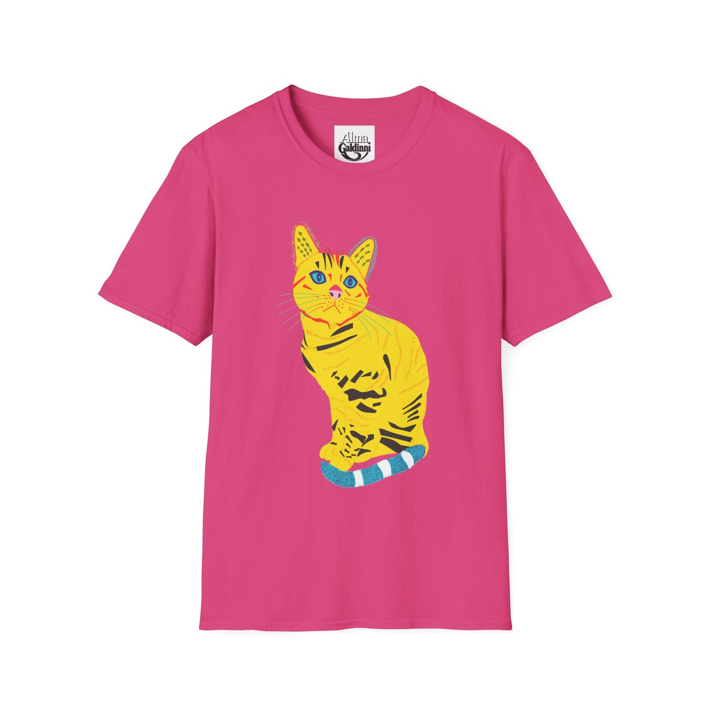 Yellow Cat Unisex Softstyle T-Shirt