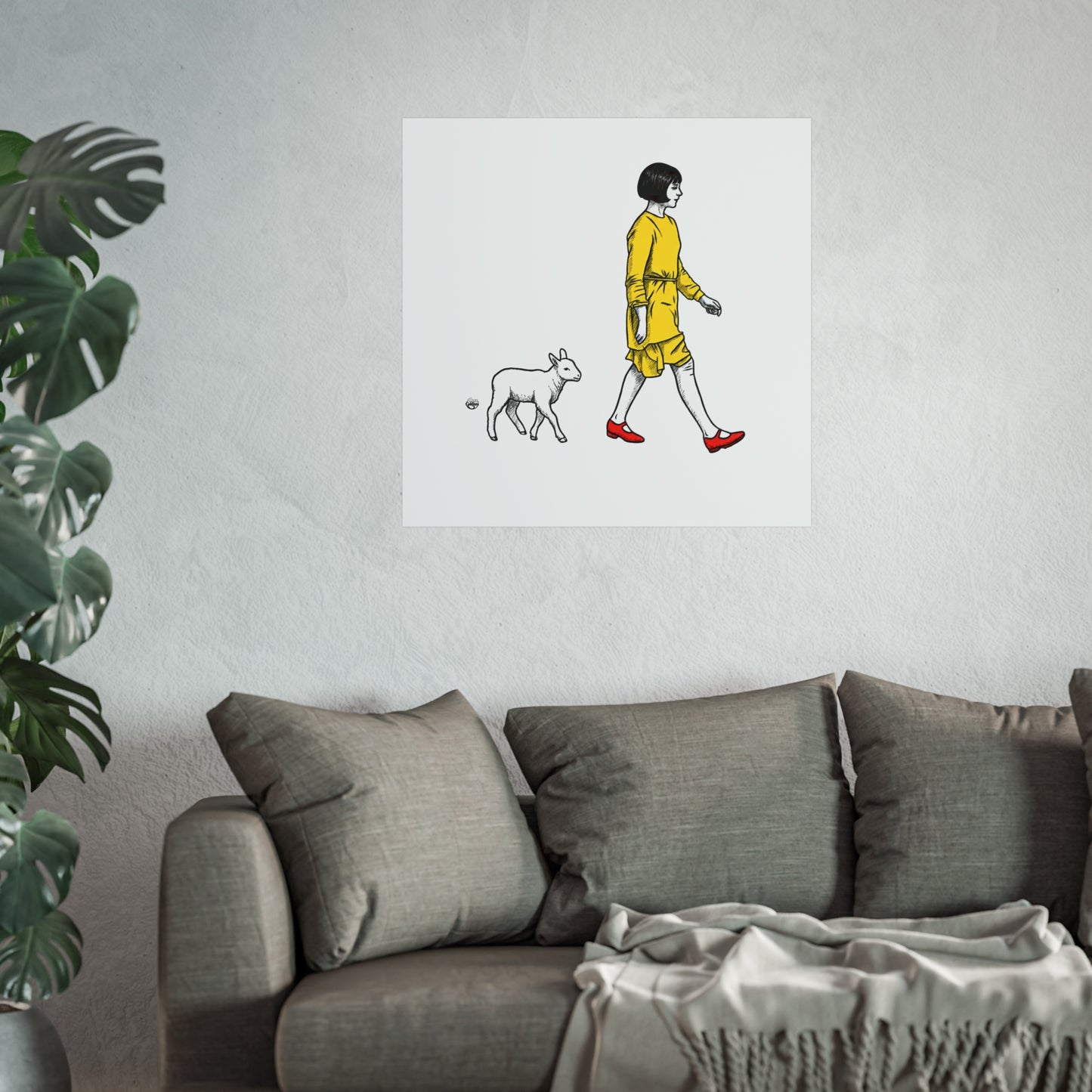 Violet and the lamb Fine Art Posters
