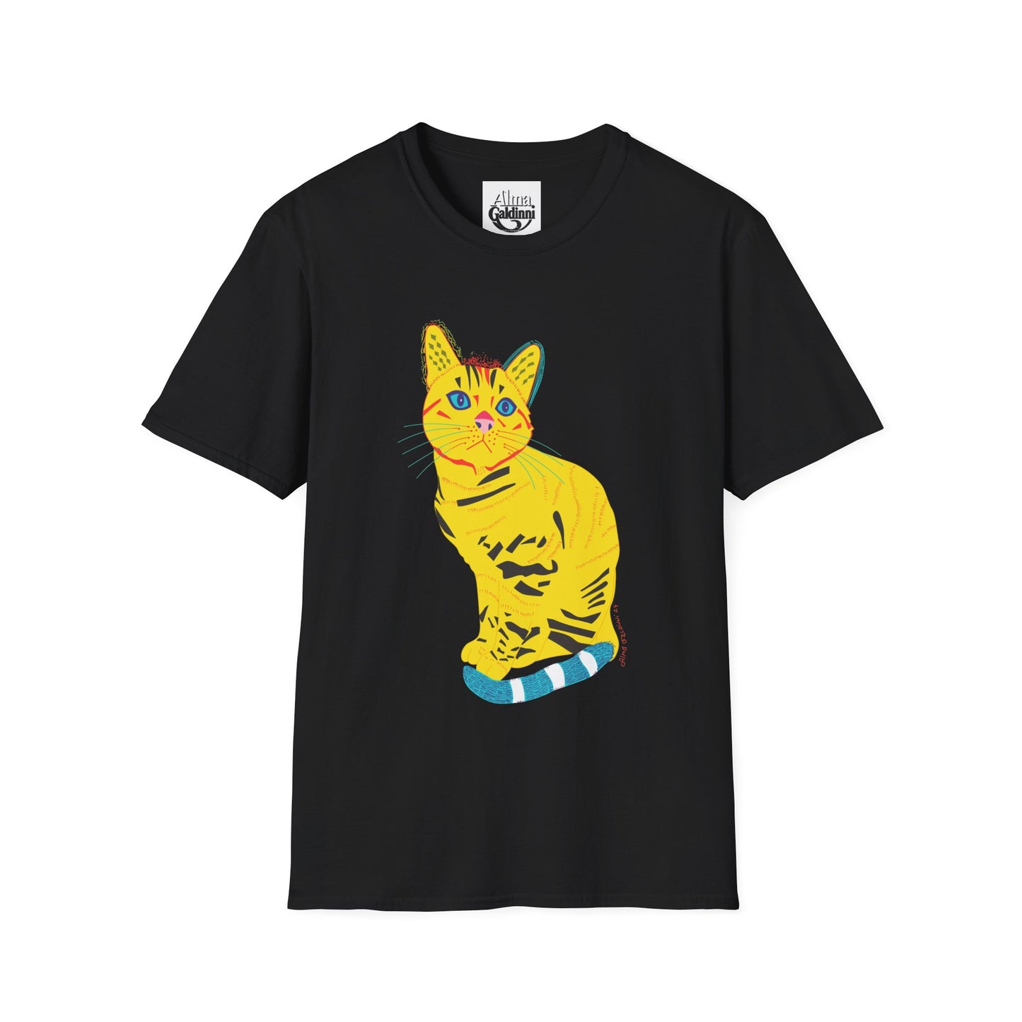 Yellow Cat Unisex Softstyle T-Shirt