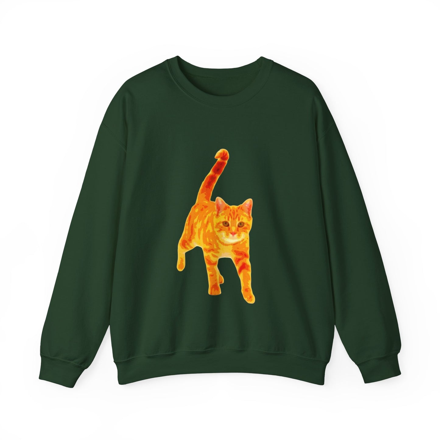 Cat Lover's Cozy Crewneck Sweatshirt - Perfect Gift for Pet Owners, Animal Lovers, Casual Wear, Birthdays, Cat-Themed Apparel
