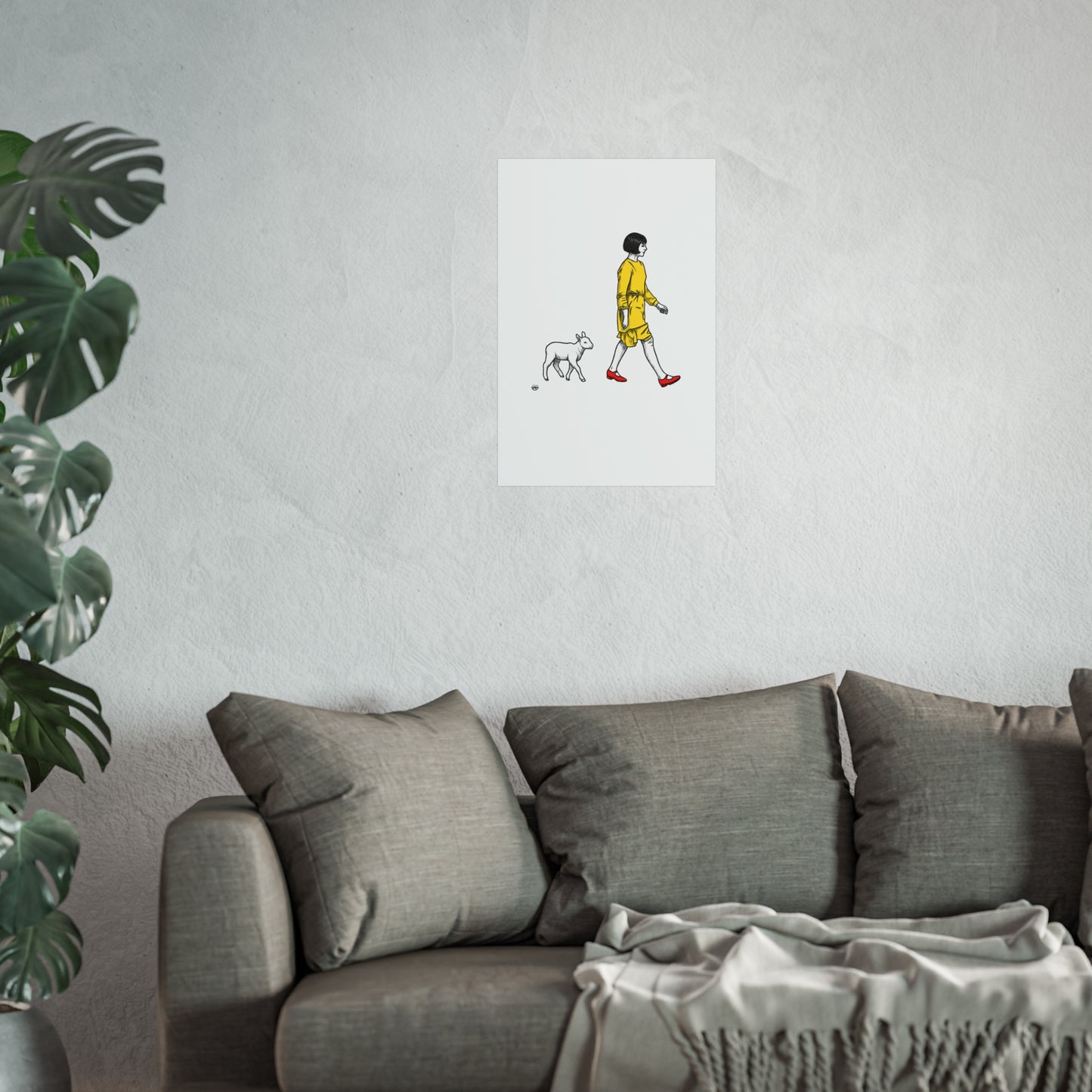 Violet and the lamb Fine Art Posters
