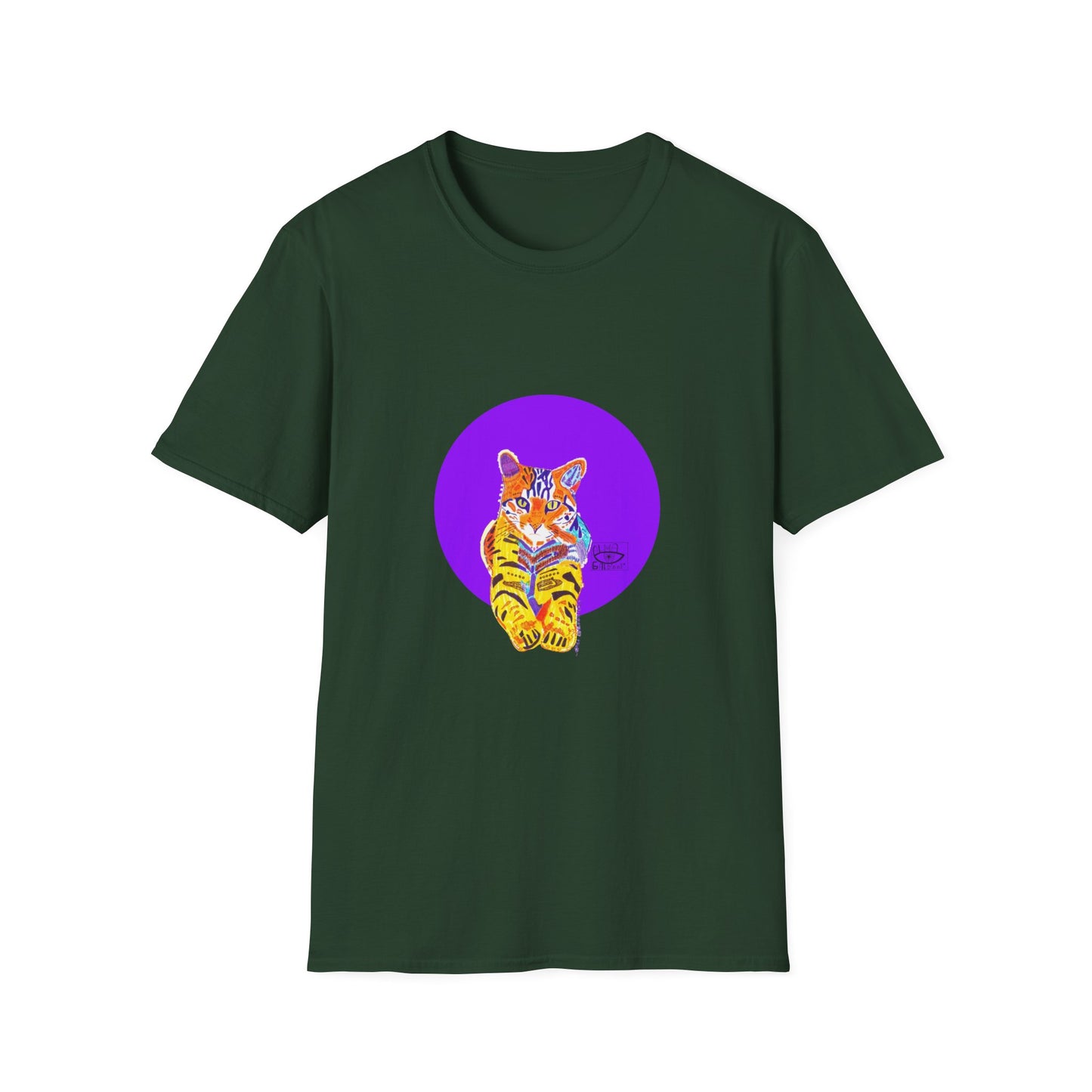 Vibrant Tiger Graphic T-Shirt, Colorful Art Tee for Animal Lovers, Unique Gift for Birthdays and Special Occasions, Unisex Softstyle Tee