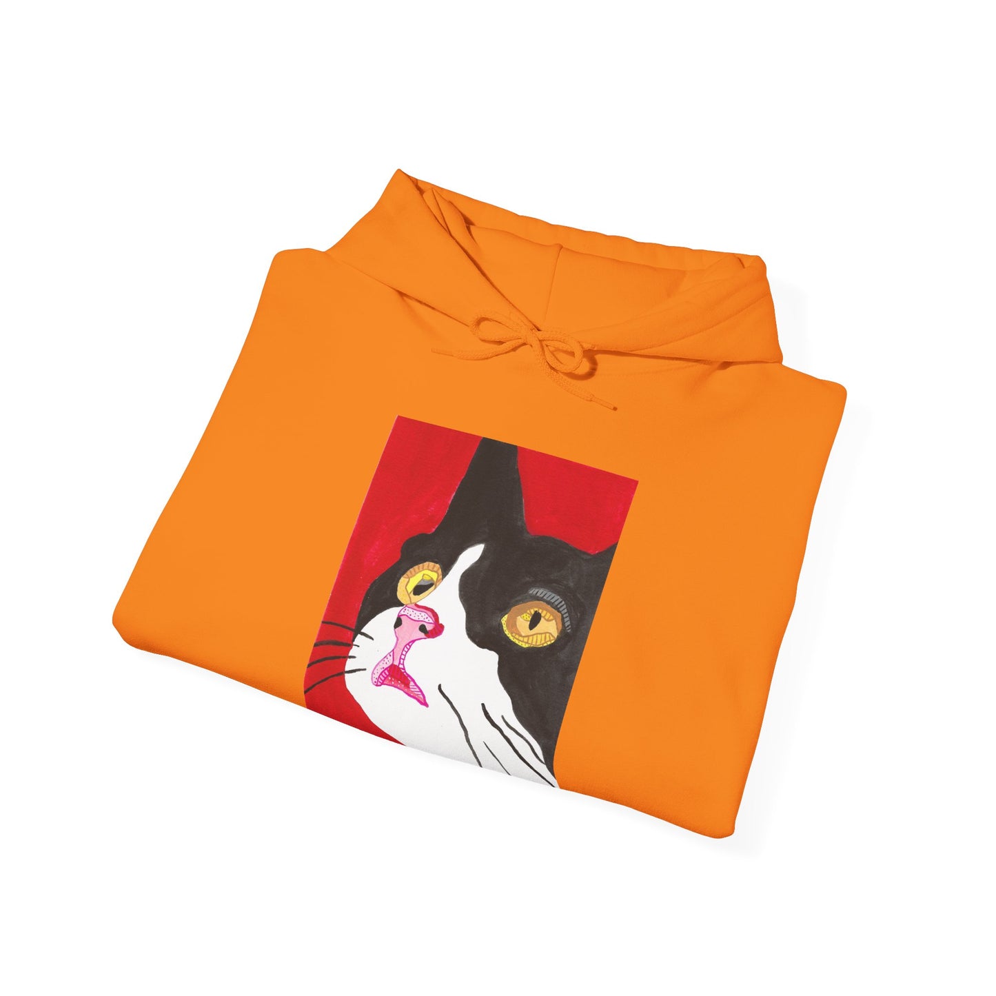 Cat Lover's Unisex Heavy Blend Hoodie - Artistic Cat Design