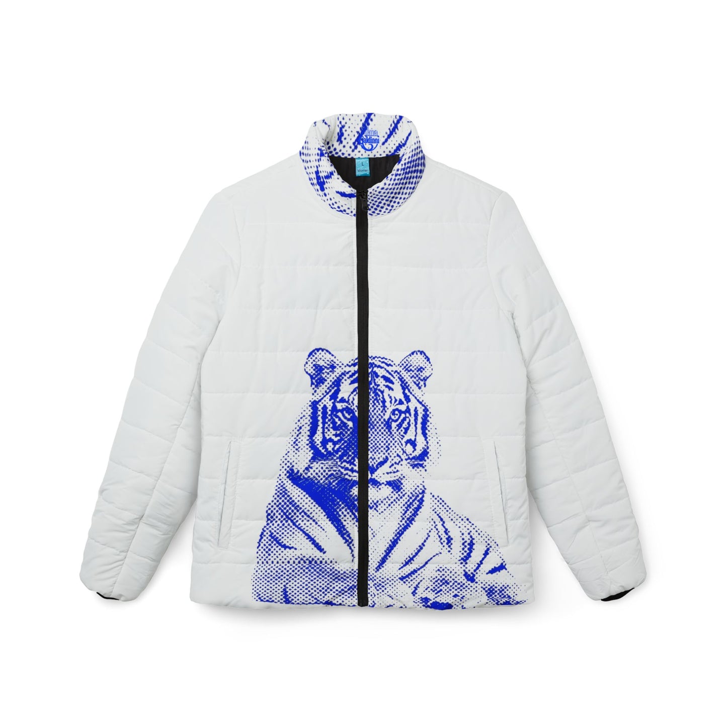 Blue Tiger Women’s Puffer Jacket (AOP)