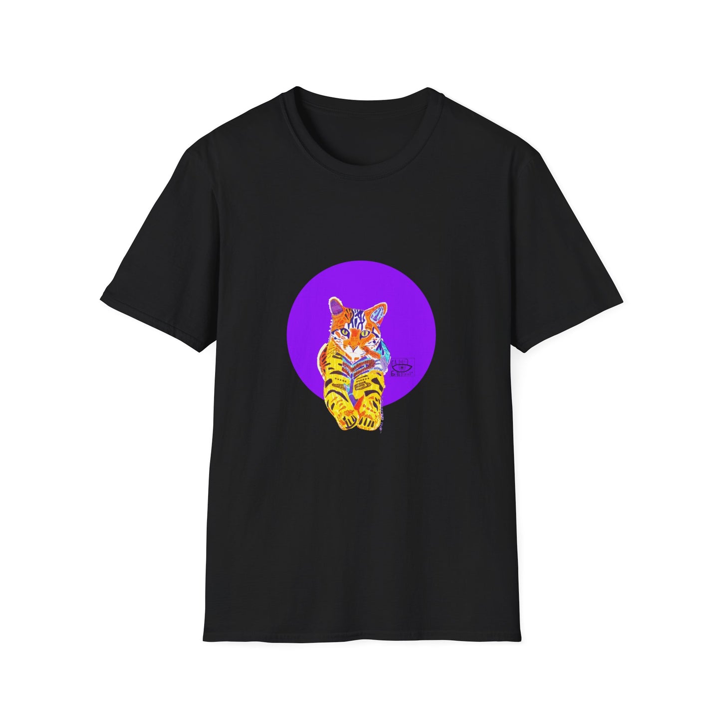 Vibrant Tiger Graphic T-Shirt, Colorful Art Tee for Animal Lovers, Unique Gift for Birthdays and Special Occasions, Unisex Softstyle Tee