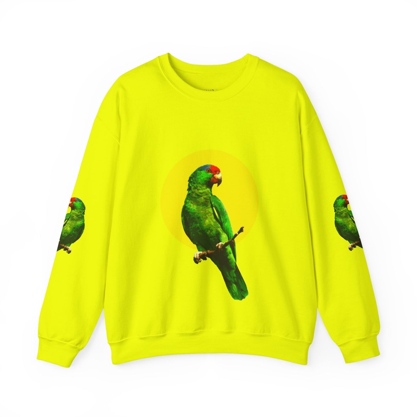 Vibrant Parrot Sweatshirt, Colorful Bird Apparel, Nature Lover Gift, Animal Print Crewneck, Casual Wear, Eco-Friendly Fashion